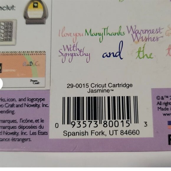 Cricut cartridge Jasmine in original box with overlay and booklet - Picture 5 of 5